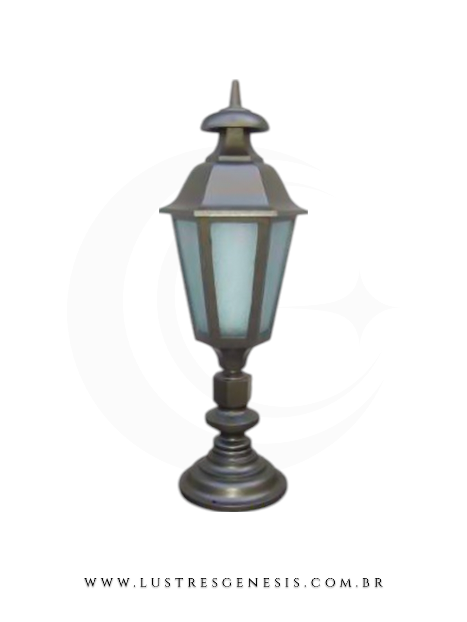Poste Balizador de Jardim Externo 92cm em Alum&iacute;nio Fundido Cl&aacute;ssico para Fachada, Muro, Garagem e &Aacute;rea Externa Gourmet